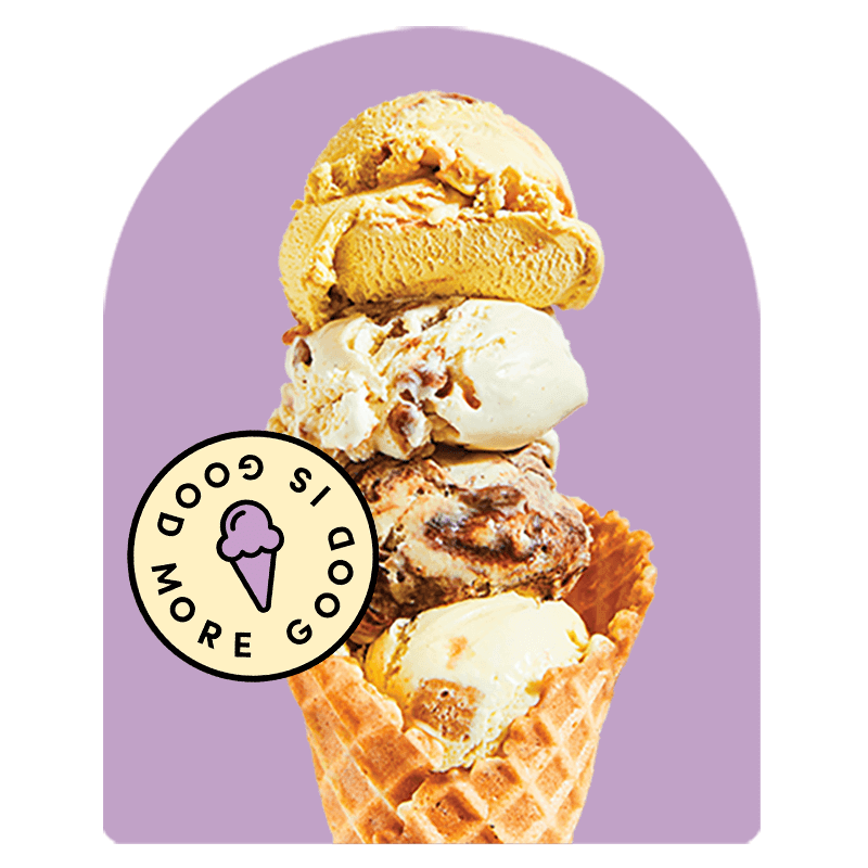 image of scooped ice cream in a cone